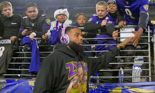 Ravens WR Odell Beckham Jr., with legs back underneath him, is starting to look like his old self