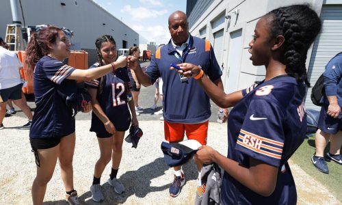 With a bump from Chicago Bears, girls flag football taking hold at area high schools — including a playoff run at Stagg