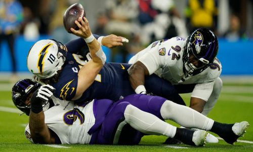 Justin Madubuike, the Ravens’ sack leader, is in concussion protocol after exiting win vs. Chargers