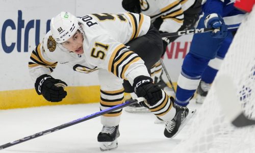 Bruins notebook: Matt Poitras shakes off bad turnover