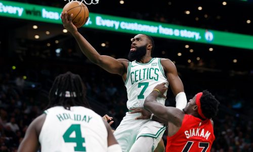 Celtics’ Jaylen Brown loving growing connection with Kristaps Porzingis on and off court