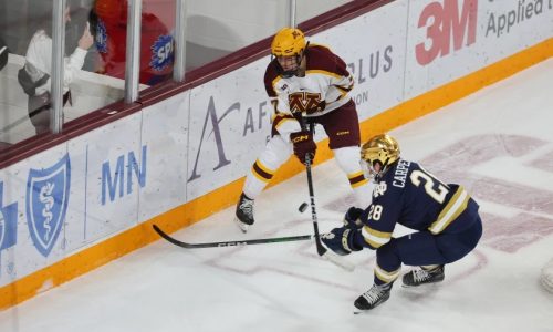 Men’s hockey: Ryan Bischel, Notre Dame shut down Gophers