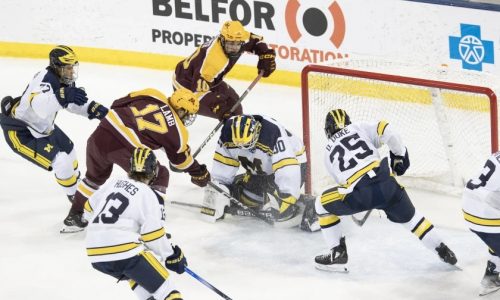 Men’s hockey: Gophers rally to tie Michigan