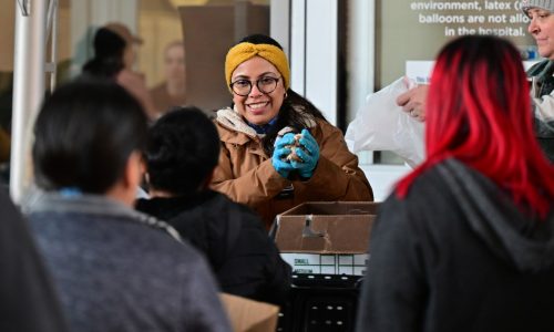 Former St. Joseph’s Hospital brings new energy to familiar goal: Helping families with Thanksgiving groceries