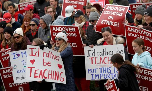 Andover teachers continue to battle for new contract as Monday looms