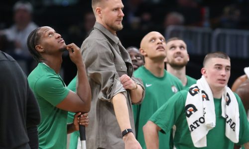 Celtics’ Kristaps Porzingis gives progress update on injured left calf