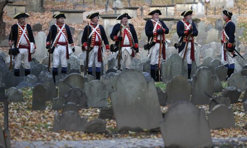 Gallery:  Grave marker ceremony for Samuel Adams and John Hancock