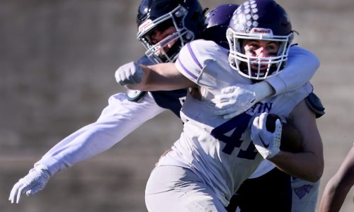 Thanksgiving Day high school football scoreboard