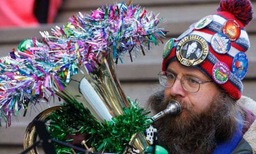 Tuba-tastic! Low brass rings in Boston’s Downtown Crossing’s conversion into ‘Snowflake Crossing’