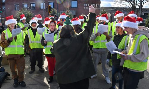 Caroling at Mass and Cass: Community spreads holiday cheer, optimistic about future of troubled area