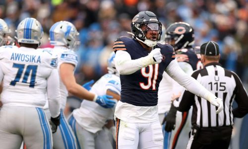 Yannick Ngakoue will miss the rest of the Chicago Bears season with a broken ankle, forcing a resurgent pass rush to adjust