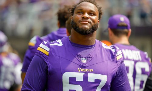 Vikings guard Ed Ingram is questionable; fellow guard Blake Brandel would be next man up