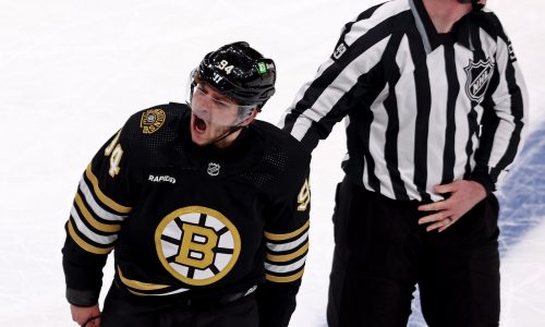 Bruins tie game late, but lose to Wild in OT, 4-3