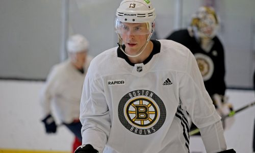 Bruins get a little boost at practice