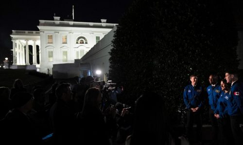 Biden hosts four NASA astronauts, the first crew aiming to fly around the moon in a half-century