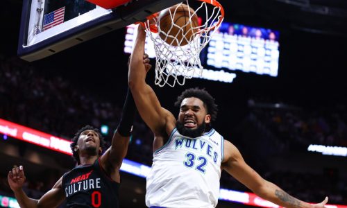 Timberwolves down Miami for best road win of season