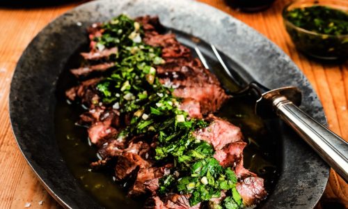 Easy, healthy home cooking: Grilled skirt steak with chimichurri recipe