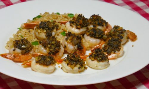 A quick, simple take on Baked Stuffed Shrimp