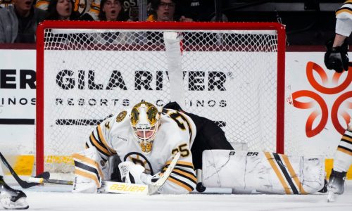 Bruins notebook: Linus Ullmark, Matt Poitras termed “day-to-day”