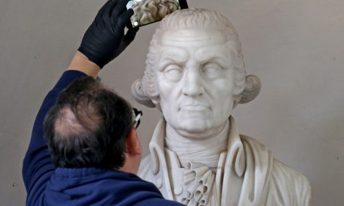 Old North Church’s George Washington bust revitalized (Photos)