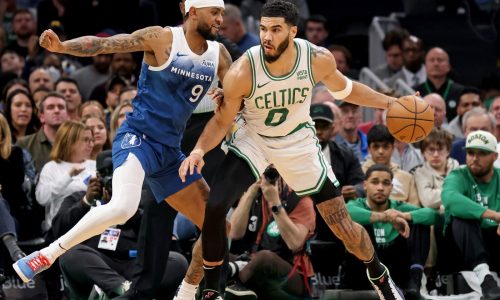 Jayson Tatum scores 45 as Celtics rally past Timberwolves in overtime