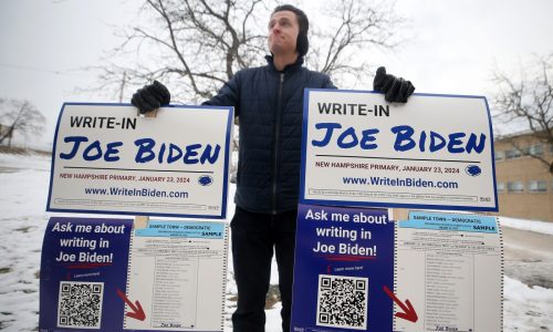 Biden projected to win New Hampshire Democratic primary without his name on the ballot