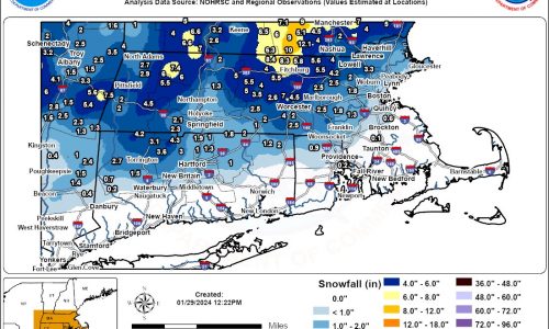 Massachusetts snow totals: After some spots got 8 inches, a ‘little dry spell’ on the way