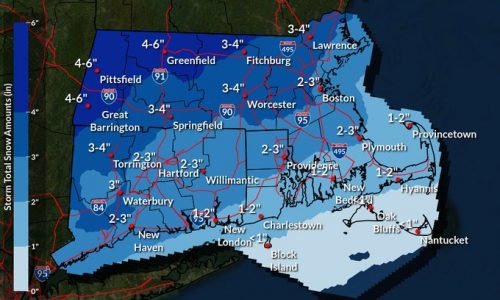 Parts of Massachusetts could see 6 inches of snow before another possible coastal storm