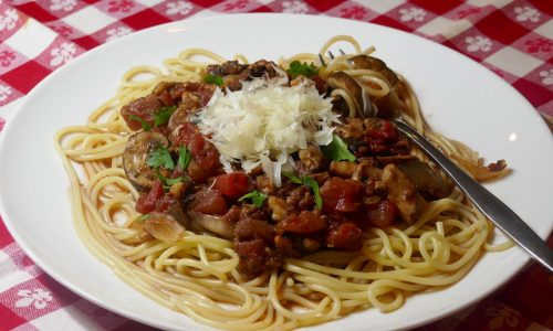 Walnut and Mushroom Ragout a great veggie dinner