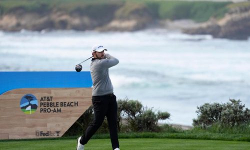 Patrick Cantlay takes off PGA Tour board hat, shoots 64, trails Thomas Detry by 1 at Pebble Beach