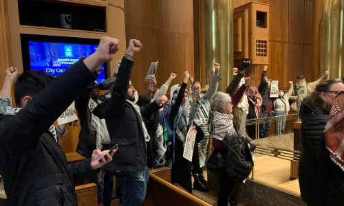 Protesters disrupt St. Paul City Council meeting demanding ceasefire in Gaza