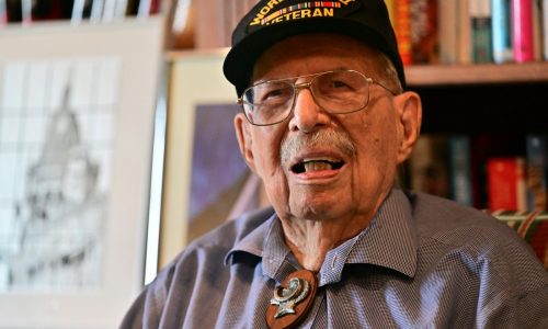 ‘Everyone loves Herb’: World War II vet, retired deputy stays active as he turns 100