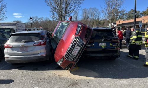 Massachusetts police respond to ‘unusual crash’ in Roche Bros. parking lot