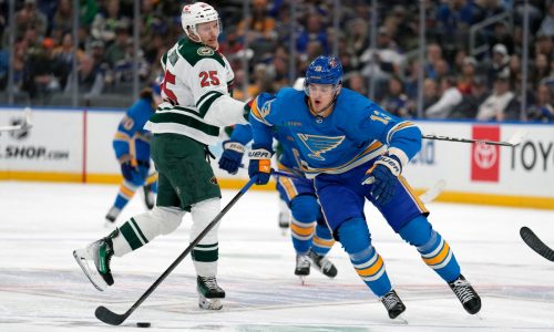 Wild erase two-goal, third period deficit in shootout loss at St. Louis