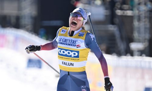 Afton gold medalist Jessie Diggins makes Nordic skiing history once again