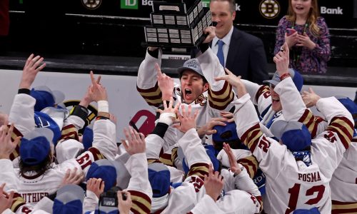 BC captures 12th Hockey East title with 6-2 victory over BU