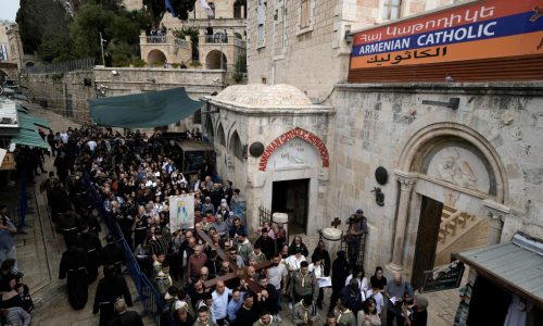 In Jerusalem, Palestinian Christians observe scaled-down Good Friday celebrations