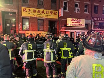 Boston firefighter hospitalized after fire at Chinatown restaurant, 9 people displaced