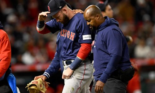 Red Sox hit five home runs to beat Angels 8-6, Trevor Story to undergo MRI