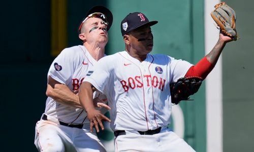 Red Sox OF Tyler O’Neill leaves game after scary collision with Rafael Devers