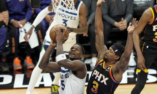 Edwards out-duels Booker, Durant as Wolves sweep Suns for first playoff series win since 2004