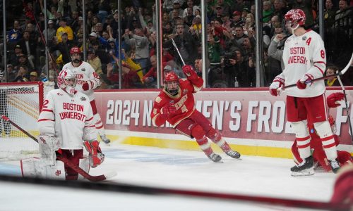 Boston University falls in Frozen Four semifinal on Denver’s OT goal