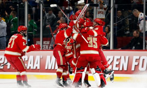 Denver scores in overtime to beat Boston in Frozen Four semifinal