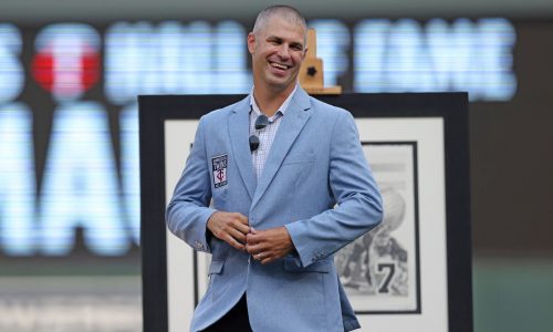 Joe Mauer and Hannah Brandt immortalized by Catholic Athletic Association