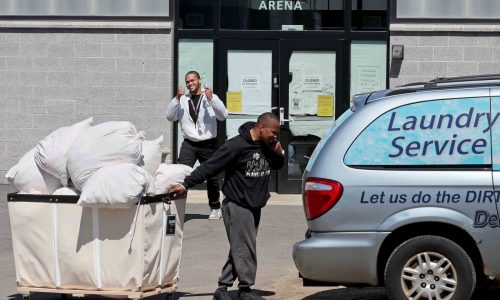 Shelter dollars ‘close to running out’ as funding bill sits on Beacon Hill, Gov. Healey says