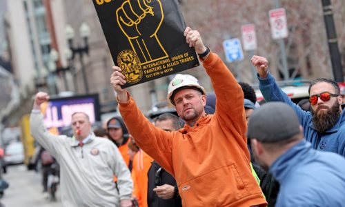 Unions close Boylston Street, say protests could continue through Marathon Day