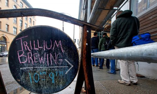 A truck for Trillium Brewing, which has a ‘Storrowed’ beer, reportedly Storrows in Boston