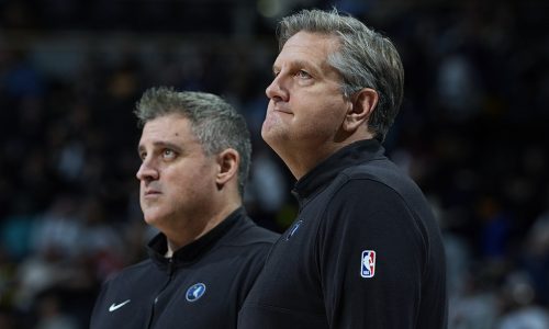 Timberwolves flew to Denver on Thursday. Head coach Chris Finch plans to join the team Friday
