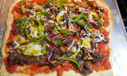 Steak fajita pizza a fab Italian-Tex-Mex fusion