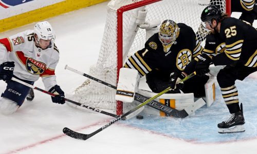 Bruins goalie Jeremy Swayman couldn’t save the series against Florida